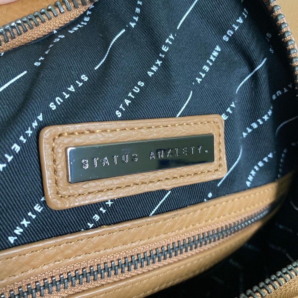 Status Anxiety As She Pleases Bag Tan Crossbody Handbag Medium Purse - Picture 11 of 11
